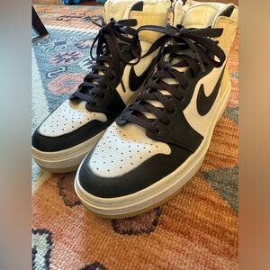 Air Jordan 1 Elevate High Team Gold Dark Smoke, Gray- Sail women’s size 10